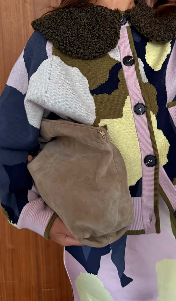 Never Fully Dressed Teal Mara Abstract Cheryl Cardigan