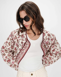 Grace & Mila Vahina Fleur Printed Quilted Jacket