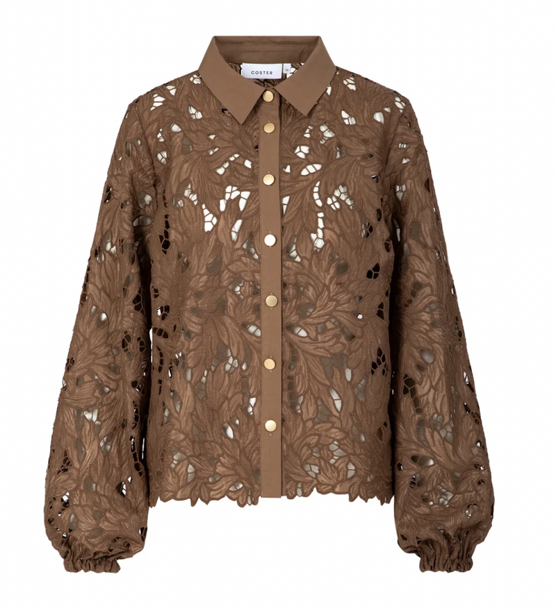 Coster Copenhagen Mocha Mousse Lace Shirt
