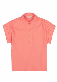 Garcia Coral Crush Linen Oversized Blouse, Q260032