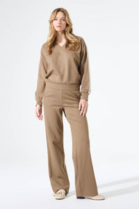 Garcia Soft Taupe Sports Luxe Wide Leg Joggers, N260313