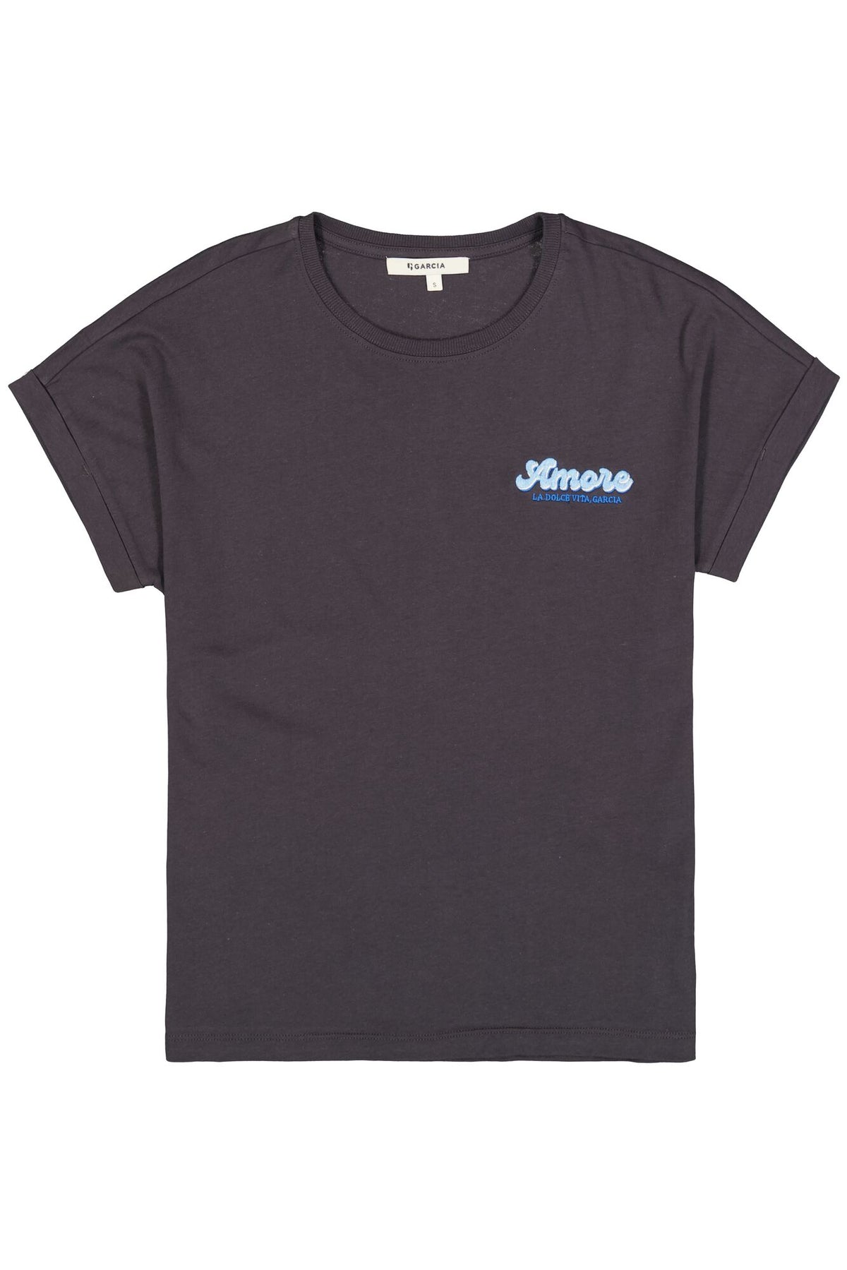 Garcia Anthracite Grey 'Amore' Logo T-Shirt, O260001
