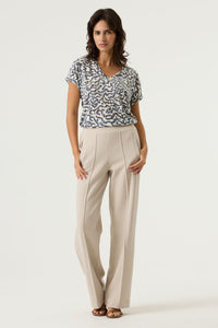 Garcia Summer Cobalt Abstract Ultimate Printed V-Neck T-Shirt, O260002