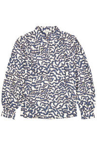 Garcia Summer Cobalt Abstract Printed Shirt, O260031