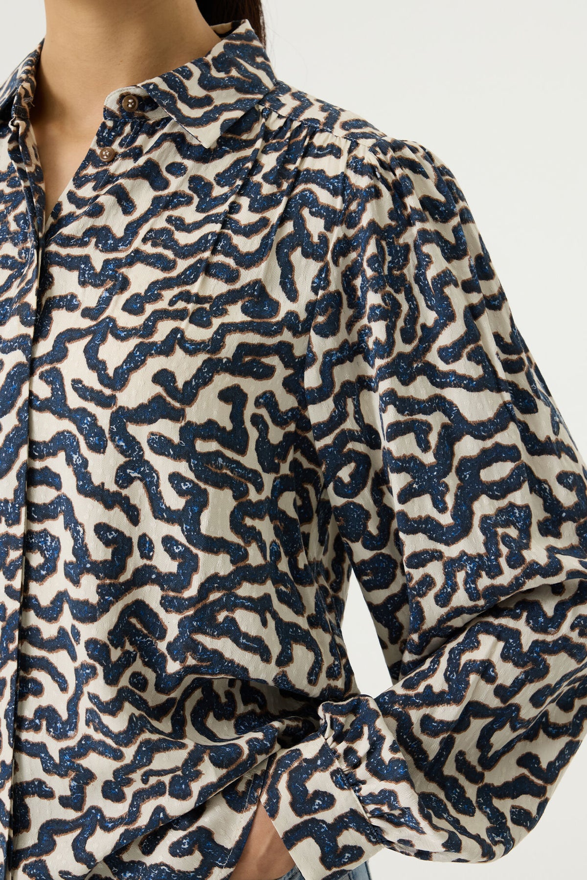 Garcia Summer Cobalt Abstract Printed Shirt, O260031