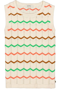 Garcia Whitecap Cream Knitted Sleeveless Top, P40241