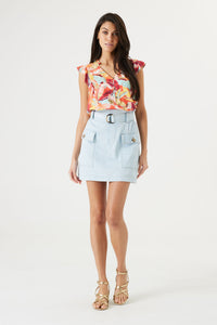 Garcia Papaya Punch Tropical V-Neck Top, R40230