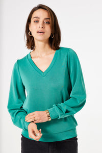 Garcia Ivy Forest Modal Supersoft V-Neck Sweatshirt, T40261