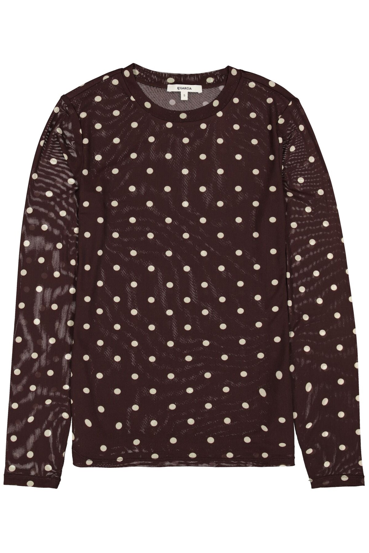 Garcia Hazel Bloom Polka Dot Mesh Long Sleeve Top, U260011
