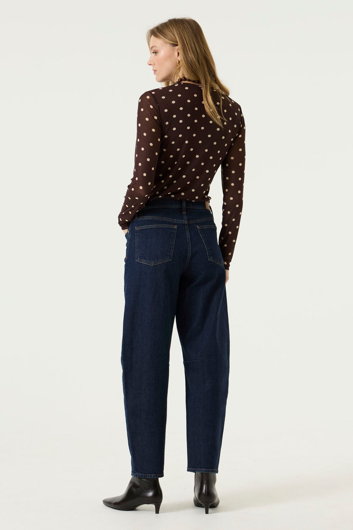 Garcia Hazel Bloom Polka Dot Mesh Long Sleeve Top, U260011