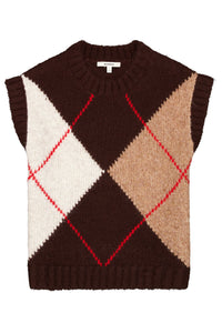 Garcia Hazel Bloom Argyle Knitted Vest, U260048