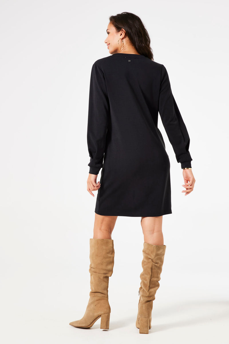 Garcia Black Modal Sweatshirt Jersey Dress, U40081