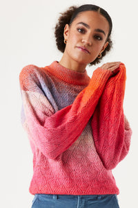 Garcia Flame Scarf Ombre Knitted Jumper, U40245