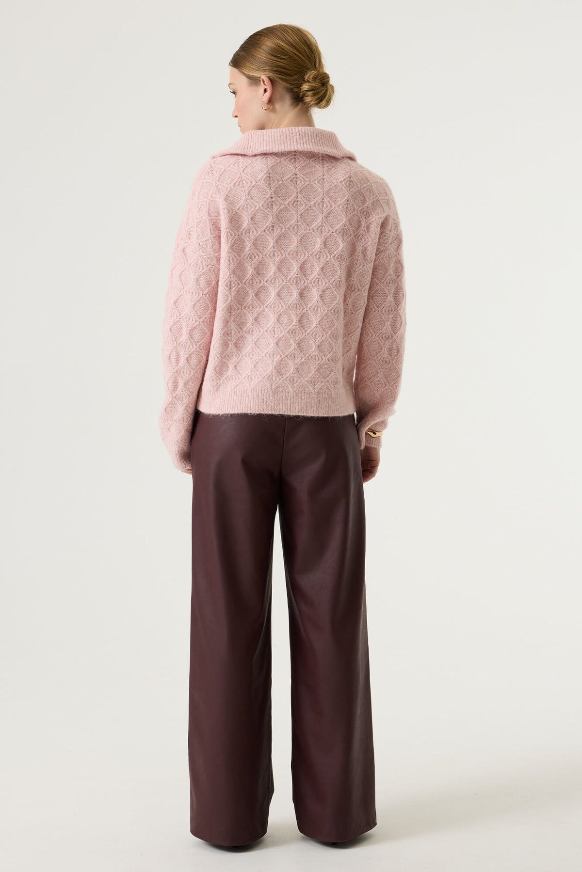 Garcia Dusky Pink Supersoft Cosy Half Zip Knit, V260242