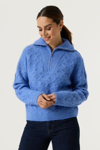 Garcia Ultramarine Blue Supersoft Cosy Half Zip Knit, V260242