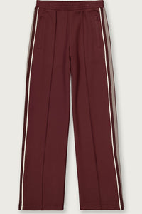 Garcia Bordeaux Burgundy Sports Luxe Wide Leg Joggers,  V260315