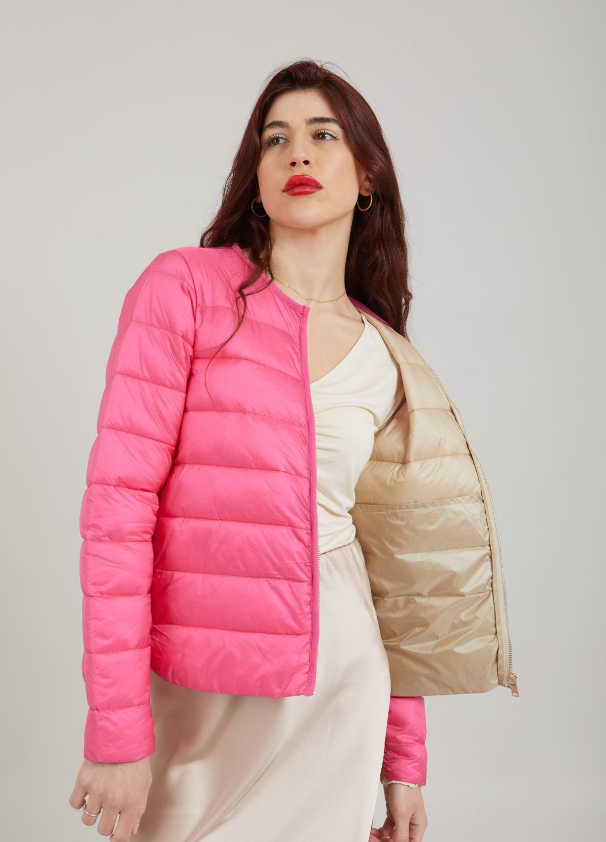 Coster Copenhagen CC Heart Emma Pink Quilted Coat, CCH6602