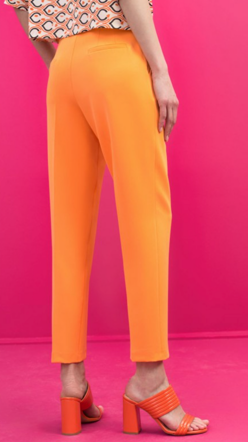 Access Fashion Orange Crepe Cigarette Trousers, 33-5040